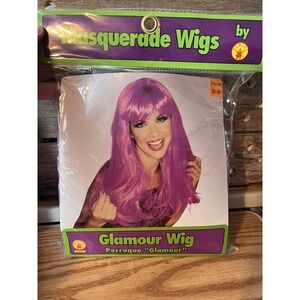 Rubie's Pink Wig "Glamour Girl" Halloween Cosplay Theater Costume Dress Up